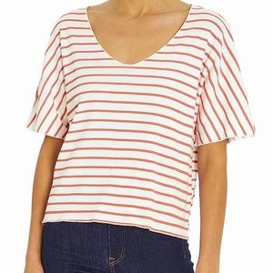 three dots striped soft serve tee